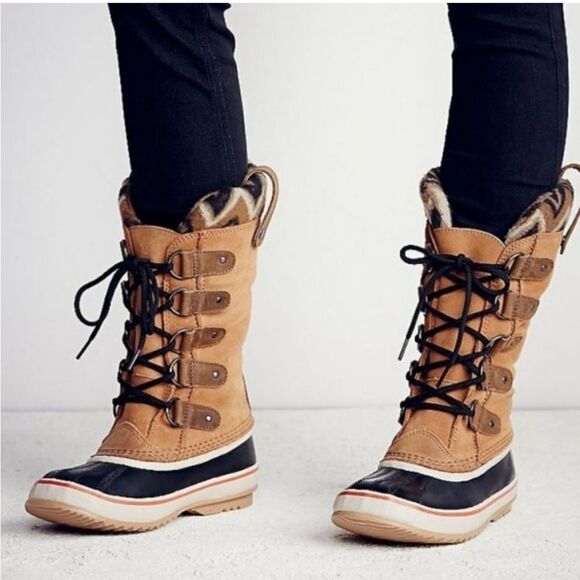 Sorel Womens Joan Of Arctic Suede Chevron Knit II Waterproof Boots Womens Size 7 - Picture 14 of 15